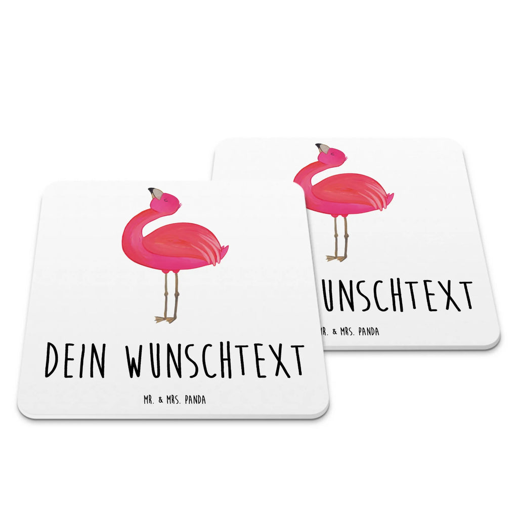 Personalisiertes Untersetzer Set Flamingo Stolz Personalisierte Untersetzer, Flamingo, stolz, Freude, Selbstliebe, Selbstakzeptanz, Freundin, beste Freundin, Tochter, Mama, Schwester