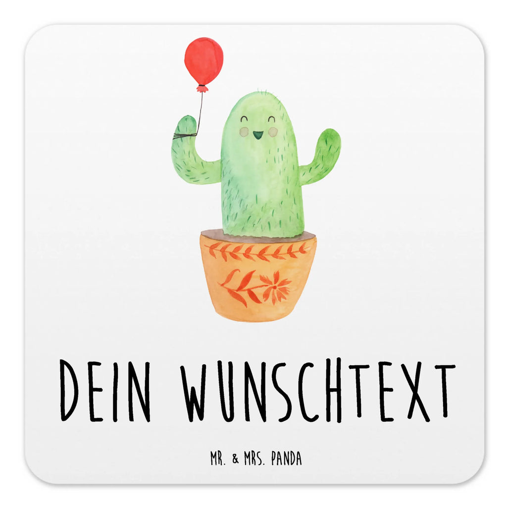 Personalisiertes Untersetzer Set Kaktus Luftballon Personalisierte Untersetzer, Kaktus, Kakteen, Luftballon, Neustart, Freude, Büro, Stress, Büroalltag, Freundin, Freund, Ausbildung, Prüfung