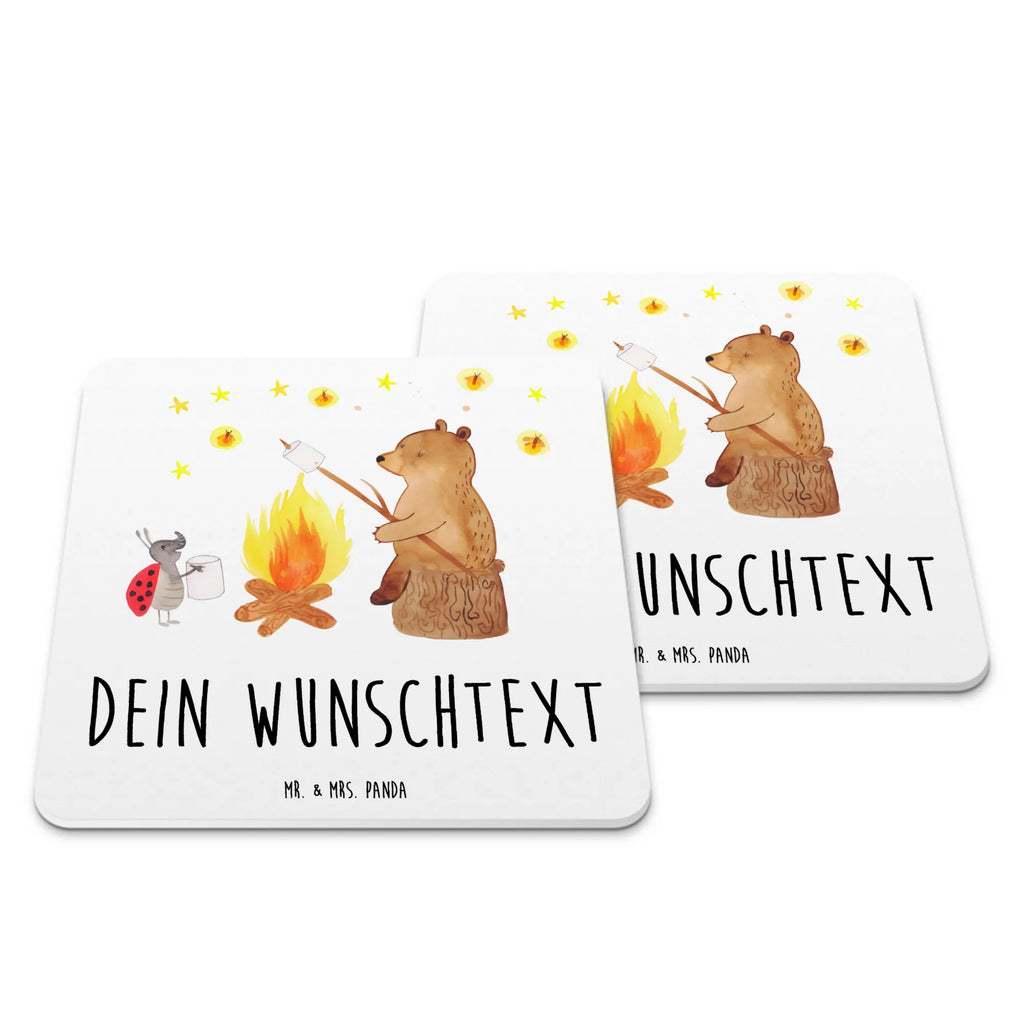 Personalisiertes Untersetzer Set Bär & Marienkäfer Lagerfeuer Personalisierte Untersetzer, Bär, Teddy, Teddybär, Lagerfeuer