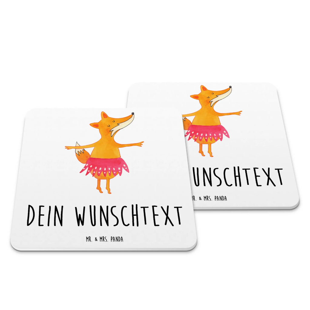 Personalisiertes Untersetzer Set Fuchs Ballerina Personalisierte Untersetzer, Fuchs, Fuchs Spruch, Füchse, Füchsin, Ballerina, Ballett, Tänzerin, Tanzen, Party, Einladung, Geburtstag