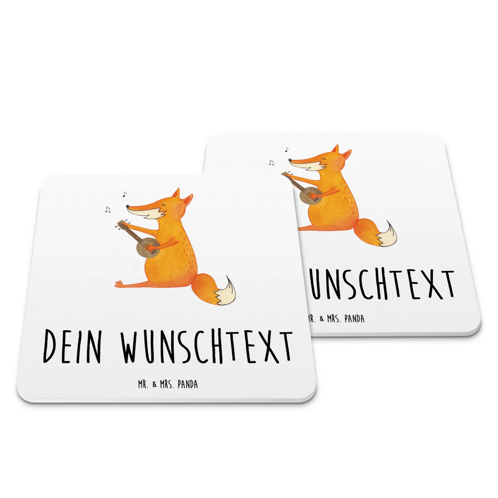 Personalisiertes Untersetzer Set Fuchs Gitarre Personalisierte Untersetzer, Fuchs, Füchse, Geschenk Musiker, Musik Spruch, Musikerin, Sänger, Sängerin, Gitarre