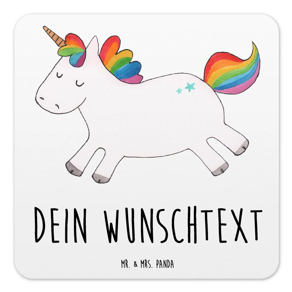 Personalisiertes Untersetzer Set Einhorn Happy Personalisierte Untersetzer, Einhorn, Einhörner, Einhorn Deko, Unicorn, glücklich, fröhlich, Spaß, Freude, Lebensfreude, witzig, spannend, Lächeln, Lachen