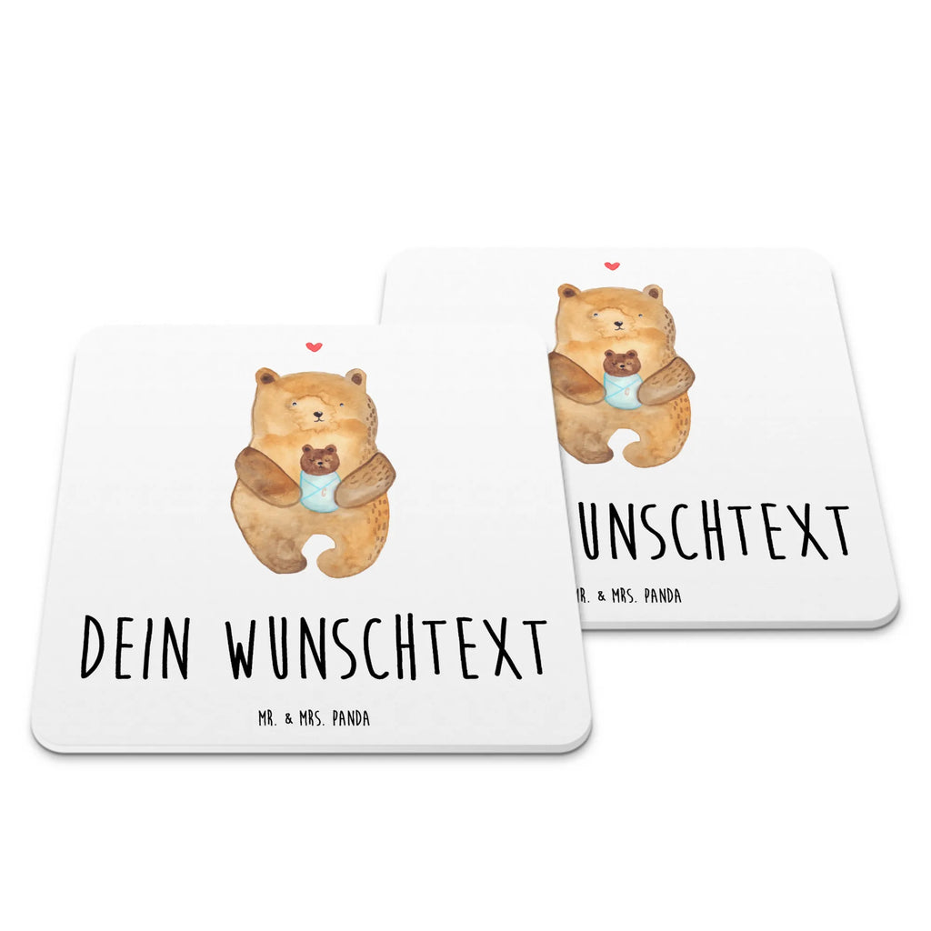 Personalisiertes Untersetzer Set Bär Baby Personalisierte Untersetzer, Bär, Teddy, Teddybär, Eltern, Mutter, Baby, Taufe, Geburt, Nichte, Neffe, Enkel, Enkelin, Täufling, Geburtstag, Glückwunsch