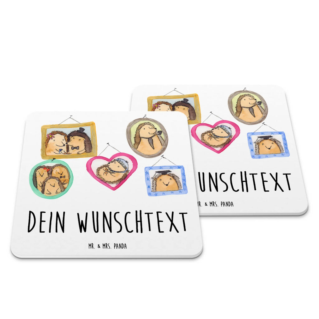 Personalisiertes Untersetzer Set Igel Familie Personalisierte Untersetzer, Familie, Vatertag, Muttertag, Bruder, Schwester, Mama, Papa, Oma, Opa, Liebe, Igel, Bilder, Zusammenhalt, Glück