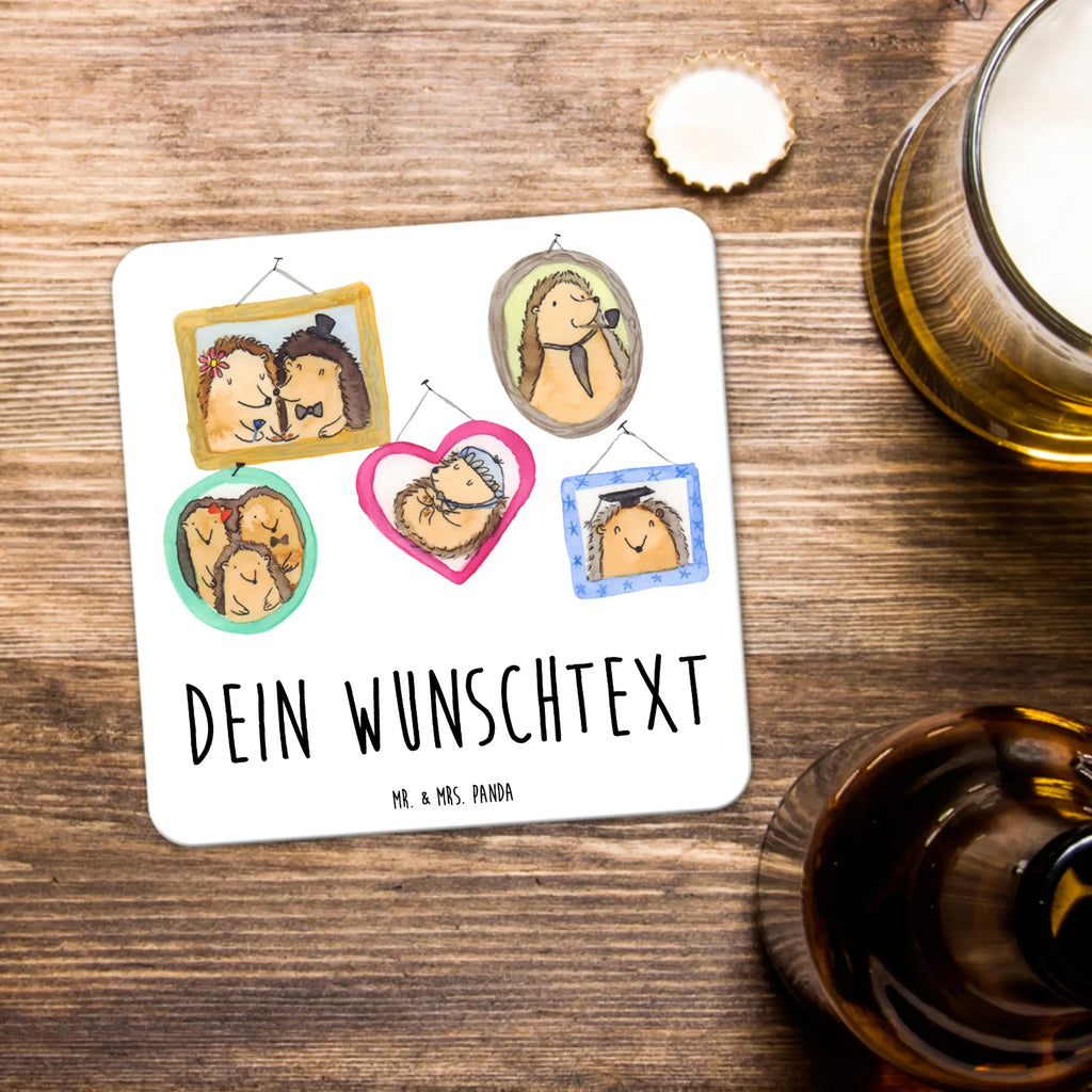 Personalisiertes Untersetzer Set Igel Familie Personalisierte Untersetzer, Familie, Vatertag, Muttertag, Bruder, Schwester, Mama, Papa, Oma, Opa, Liebe, Igel, Bilder, Zusammenhalt, Glück