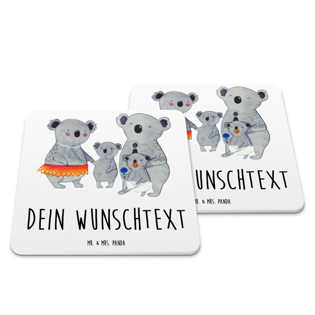 Personalisiertes Untersetzer Set Koala Familie Personalisierte Untersetzer, Familie, Vatertag, Muttertag, Bruder, Schwester, Mama, Papa, Oma, Opa, Koala, Koalas, Family, Kinder, Geschwister, Familienleben