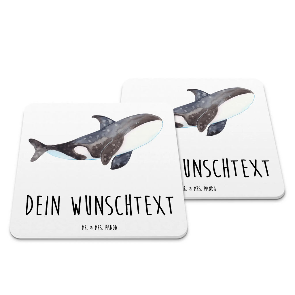 Personalisiertes Untersetzer Set Orca Personalisierte Untersetzer, Meerestiere, Meer, Urlaub, Orca, Orcas, Killerwal, Wal, Möglichkeiten, Büro, Arbeit, Motivation, Selbstliebe, Neustart, Startup