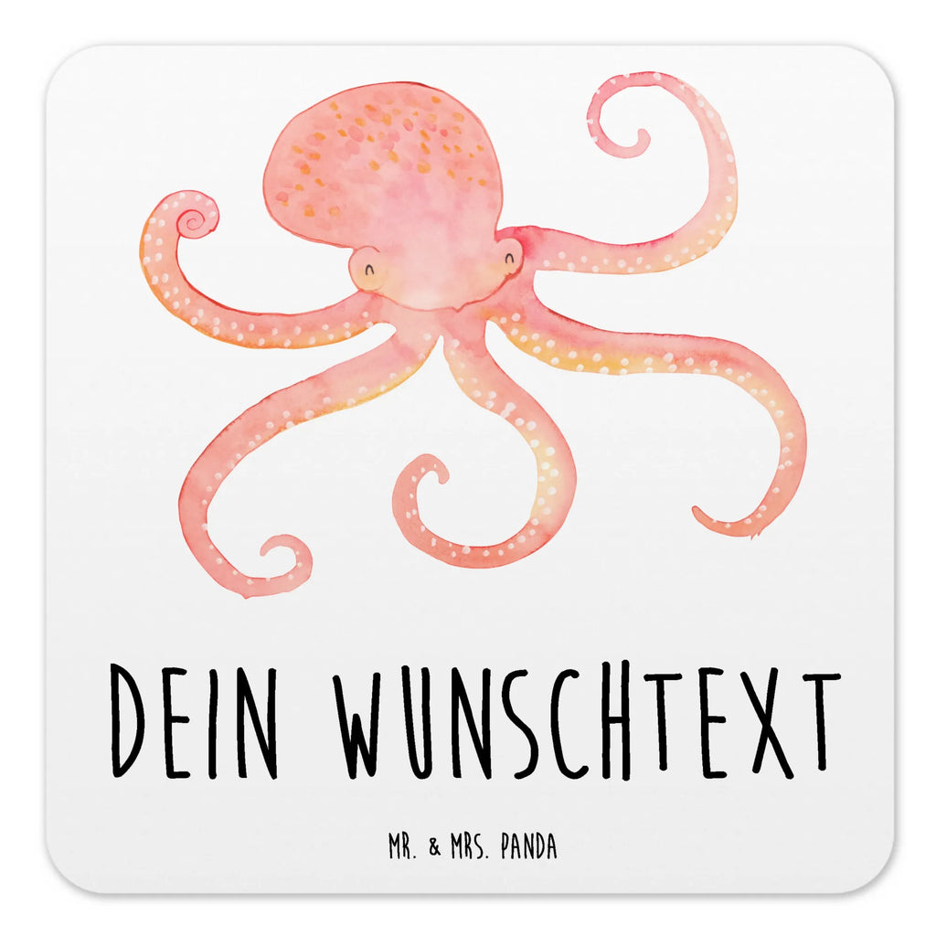 Personalisiertes Untersetzer Set Tintenfisch Personalisierte Untersetzer, Tiermotive, Gute Laune, lustige Sprüche, Tiere, Meer, Meerestier, Krake, Tintenfisch, Arme, Wasser, Ozean