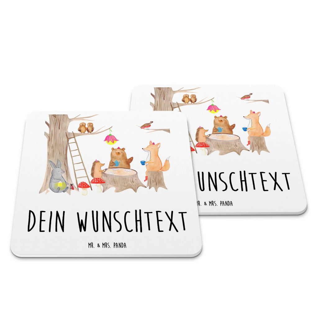 Personalisiertes Untersetzer Set Waldtiere Picknick Personalisierte Untersetzer, Tiermotive, Gute Laune, lustige Sprüche, Tiere, Waldtiere, Picknick, Wald, Fuchs, Hase, Igel, Maus, Eichhörnchen