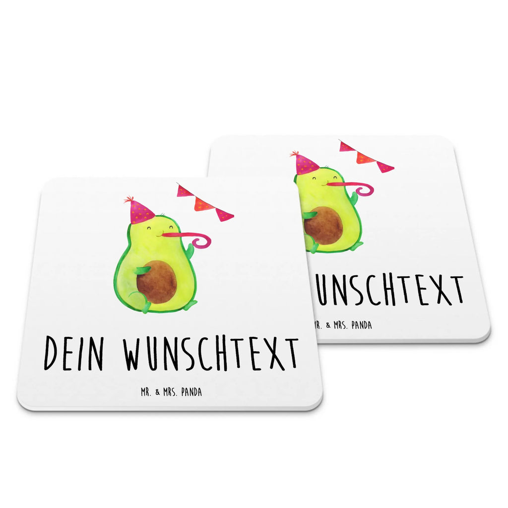 Personalisiertes Untersetzer Set Avocado Party Zeit Personalisierte Untersetzer, Avocado, Veggie, Vegan, Gesund