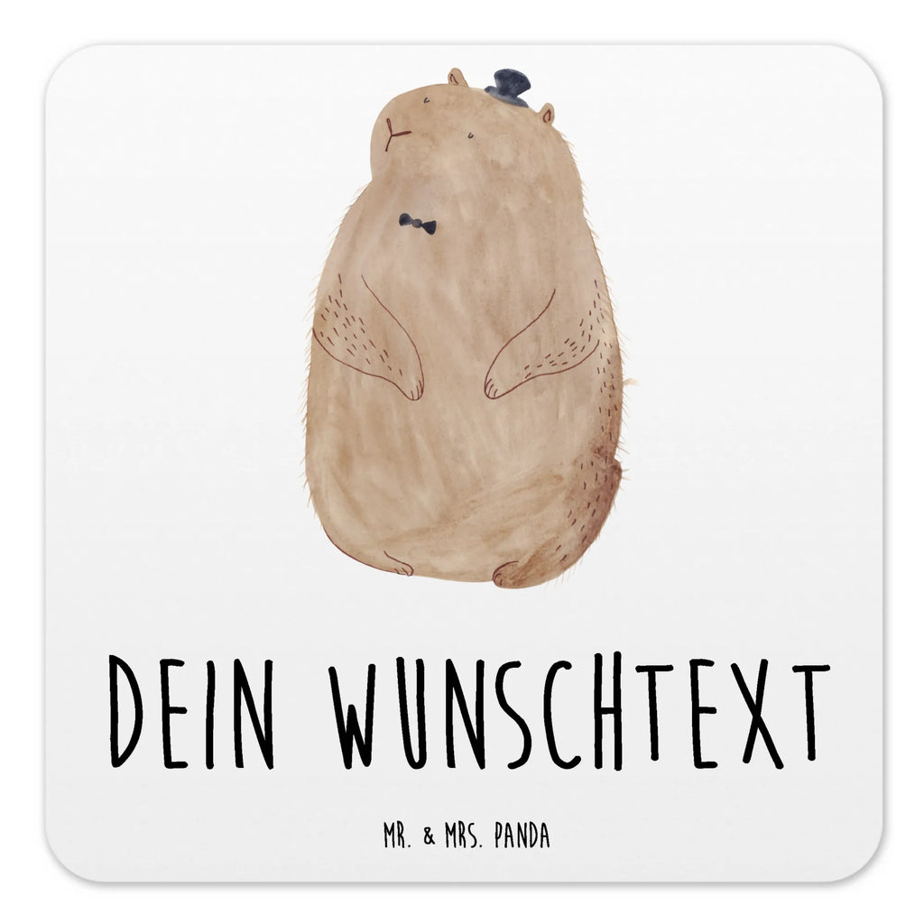 Personalisiertes Untersetzer Set Murmeltier Personalisierte Untersetzer, Tiermotive, Gute Laune, lustige Sprüche, Tiere, Murmeltier, Knigge, Fröhlichkeit, Freundlichkeit, Respekt, Anstand