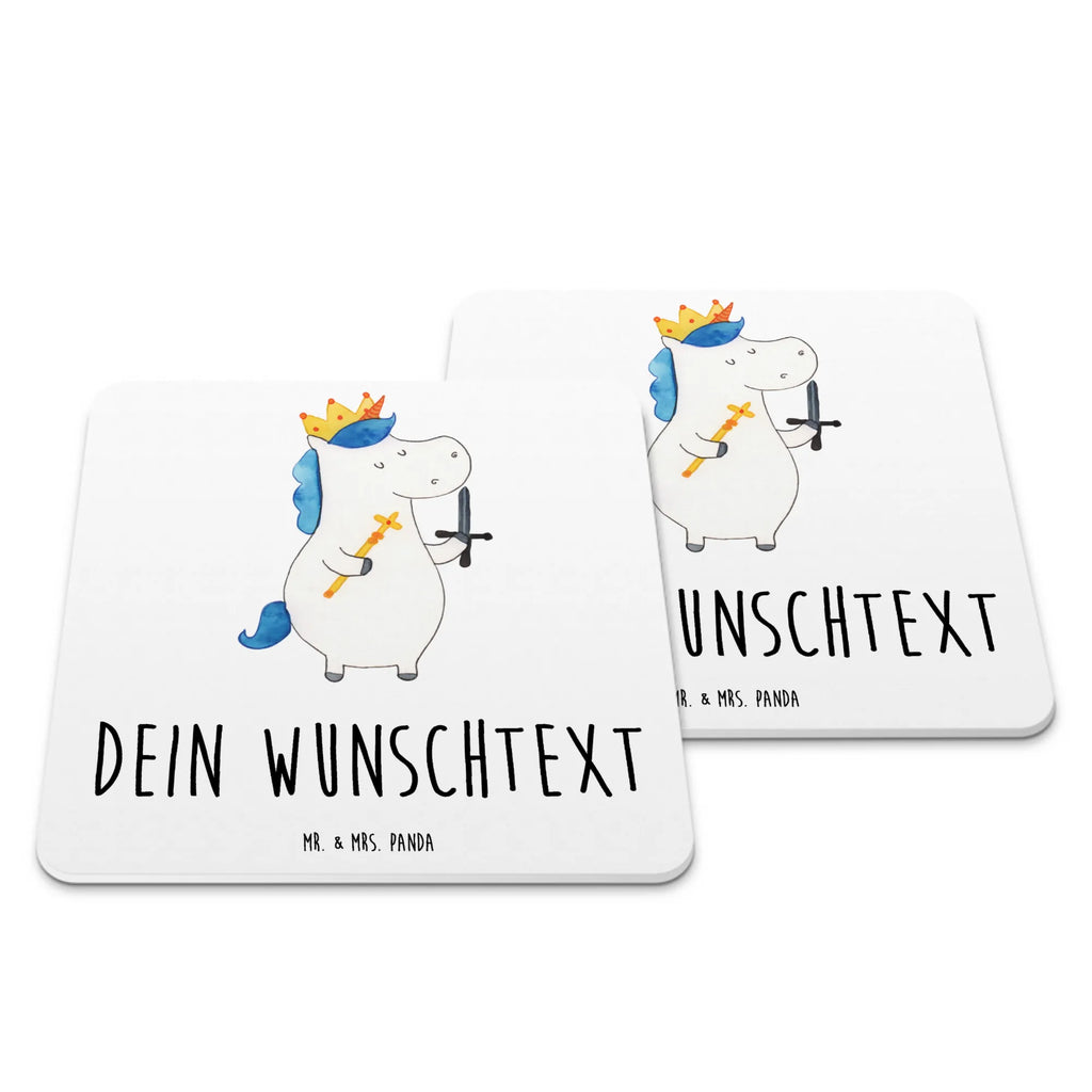 Personalisiertes Untersetzer Set Einhorn König mit Schwert Personalisierte Untersetzer, Einhorn, Einhörner, Einhorn Deko, Pegasus, Unicorn, König, Ritter, Mittelalter