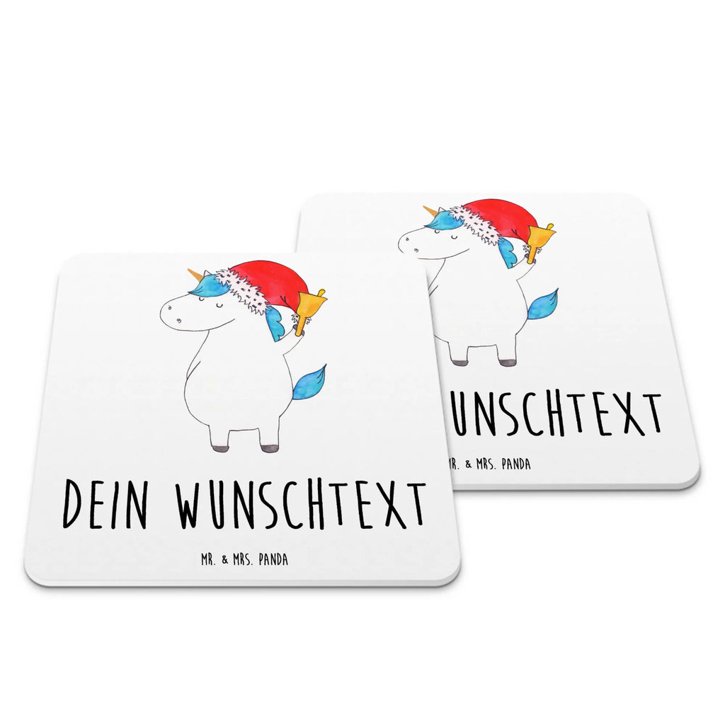 Personalisiertes Untersetzer Set Einhorn Weihnachtsmann Personalisierte Untersetzer, Einhorn, Einhörner, Einhorn Deko, Pegasus, Unicorn, Gin, Schokolade, Schoki, Weihnachten, Weihnachtsmann, Nikolaus, Wunschzettel, Wunschliste, Feenstaub