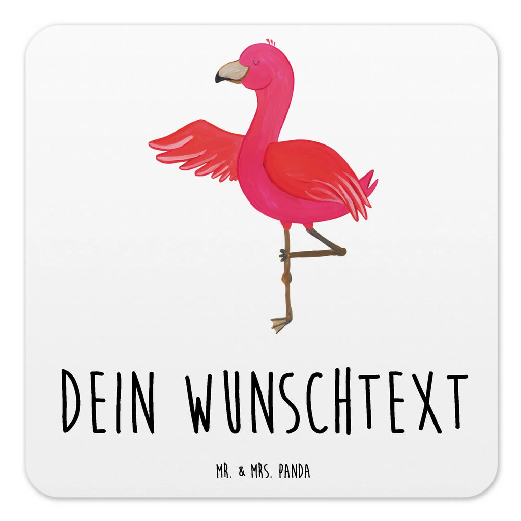 Personalisiertes Untersetzer Set Flamingo Yoga Personalisierte Untersetzer, Flamingo, Vogel, Yoga, Namaste, Achtsamkeit, Yoga-Übung, Entspannung, Ärger, Aufregen, Tiefenentspannung