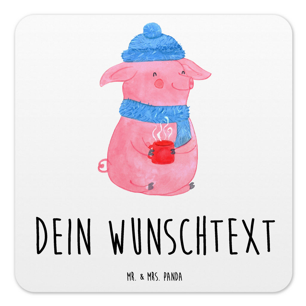 Personalisiertes Untersetzer Set Schweinchen Glühwein Personalisierte Untersetzer, Winter, Weihnachten, Weihnachtsdeko, Nikolaus, Advent, Heiligabend, Wintermotiv, Glühwein, Betrunken, Weihnachtsmarkt, Spruch