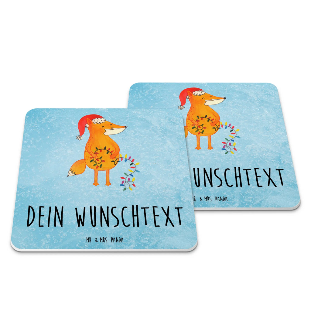 Personalisiertes Untersetzer Set Fuchs Weihnachten Personalisierte Untersetzer, Winter, Weihnachten, Weihnachtsdeko, Nikolaus, Advent, Heiligabend, Wintermotiv, Fuchs, Füchse, Spruch schön, Geschenk Weihnachten, Weihnachtsmann, Weihnachtszeit