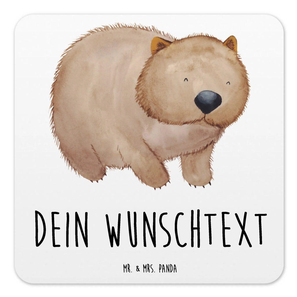 Personalisiertes Untersetzer Set Wombat Personalisierte Untersetzer, Tiermotive, Gute Laune, lustige Sprüche, Tiere, Wombat, Das Leben ist schön, Motivation, Spruch, Australien