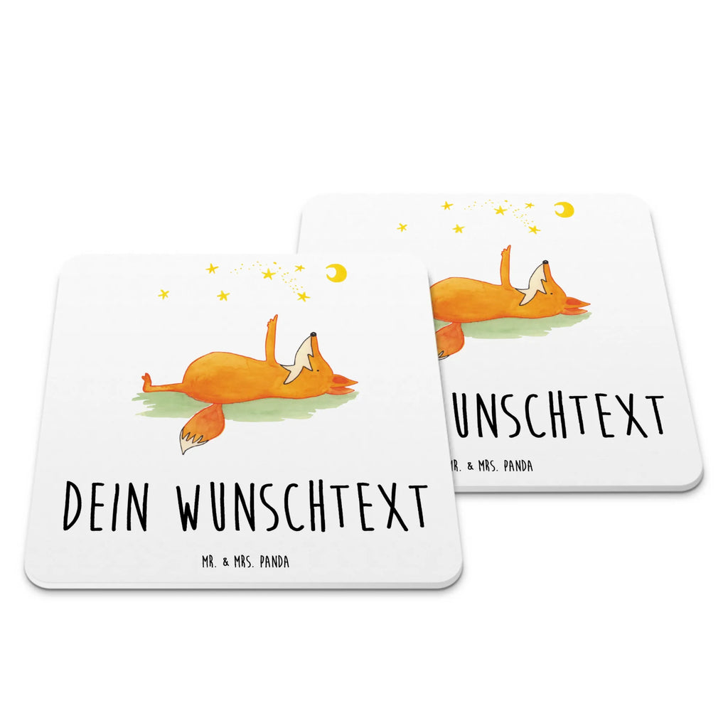 Personalisiertes Untersetzer Set Fuchs Sterne Personalisierte Untersetzer, Fuchs, Füchse, tröstende Worte, Spruch positiv, Spruch schön, Romantik, Always Look on the Bright Side of Life