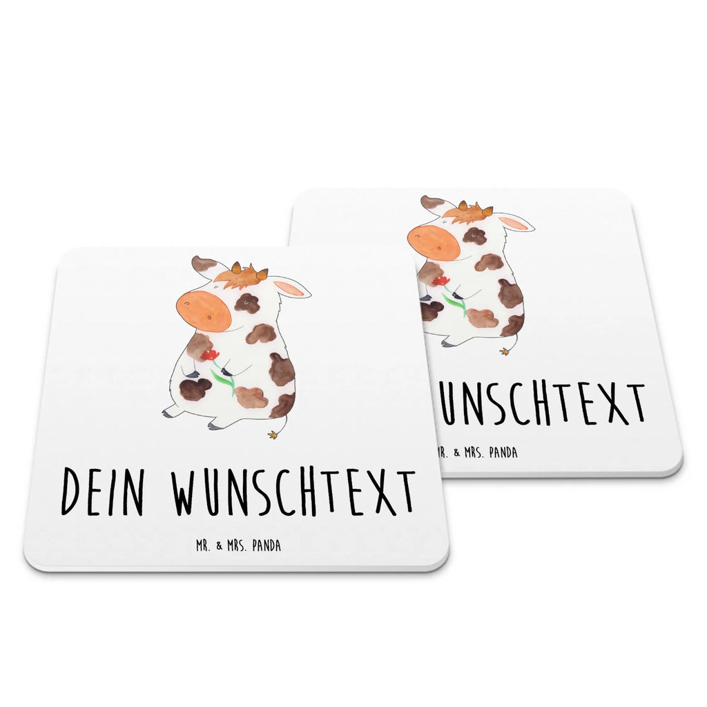 Personalisiertes Untersetzer Set Kuh Personalisierte Untersetzer, Bauernhof, Hoftiere, Landwirt, Landwirtin, Kuh, Kühe, Träume, Flausen, Spruch, Magie, Motivtion, Hof, Milch, Milchkuh