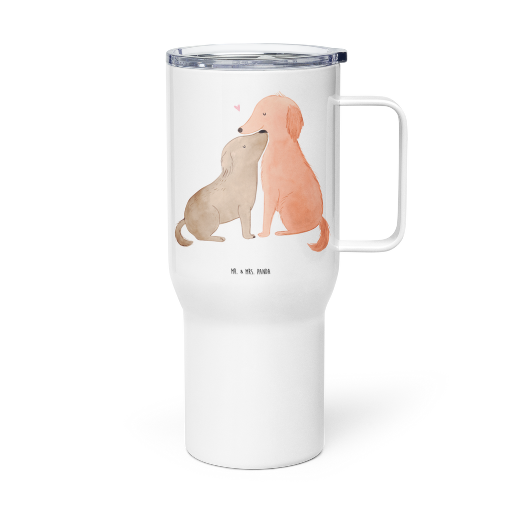 XXL Thermobecher Hunde Liebe Thermobecher, XL Thermobecher, Reisebecher, XL Reisetasse, Großer Thermobecher, Autobecher, Jumbo Becher, Hund, Hundemotiv, Haustier, Hunderasse, Tierliebhaber, Hundebesitzer, Sprüche, Liebe, Hund. Hunde, Kuss, Vertrauen, Kuscheln, Herz