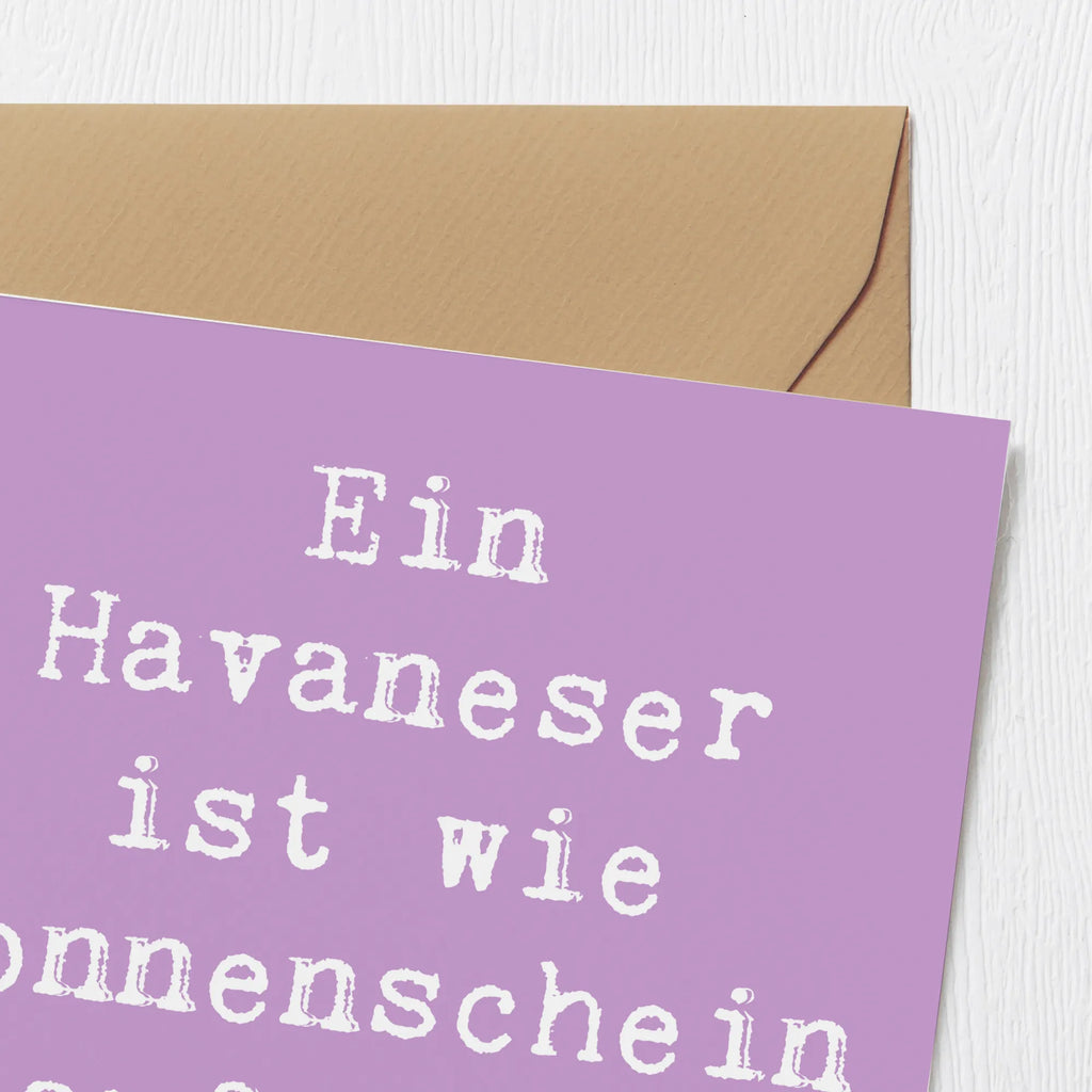 Deluxe Karte Spruch Havaneser Sonnenschein Karte, Grußkarte, Klappkarte, Einladungskarte, Glückwunschkarte, Hochzeitskarte, Geburtstagskarte, Hochwertige Grußkarte, Hochwertige Klappkarte, Hund, Hunderasse, Rassehund, Hundebesitzer, Geschenk, Tierfreund, Schenken, Welpe