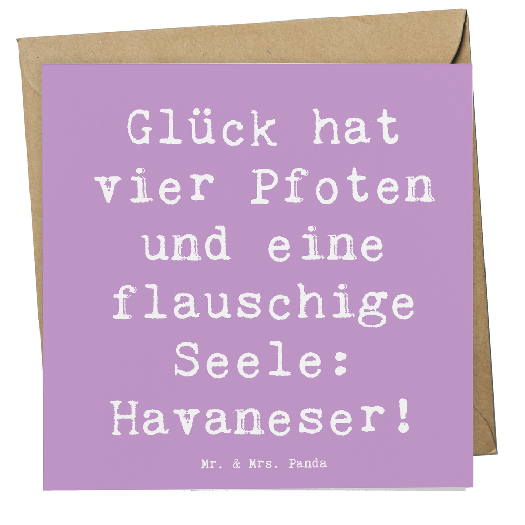 Deluxe Karte Spruch Havaneser Glück Karte, Grußkarte, Klappkarte, Einladungskarte, Glückwunschkarte, Hochzeitskarte, Geburtstagskarte, Hochwertige Grußkarte, Hochwertige Klappkarte, Hund, Hunderasse, Rassehund, Hundebesitzer, Geschenk, Tierfreund, Schenken, Welpe