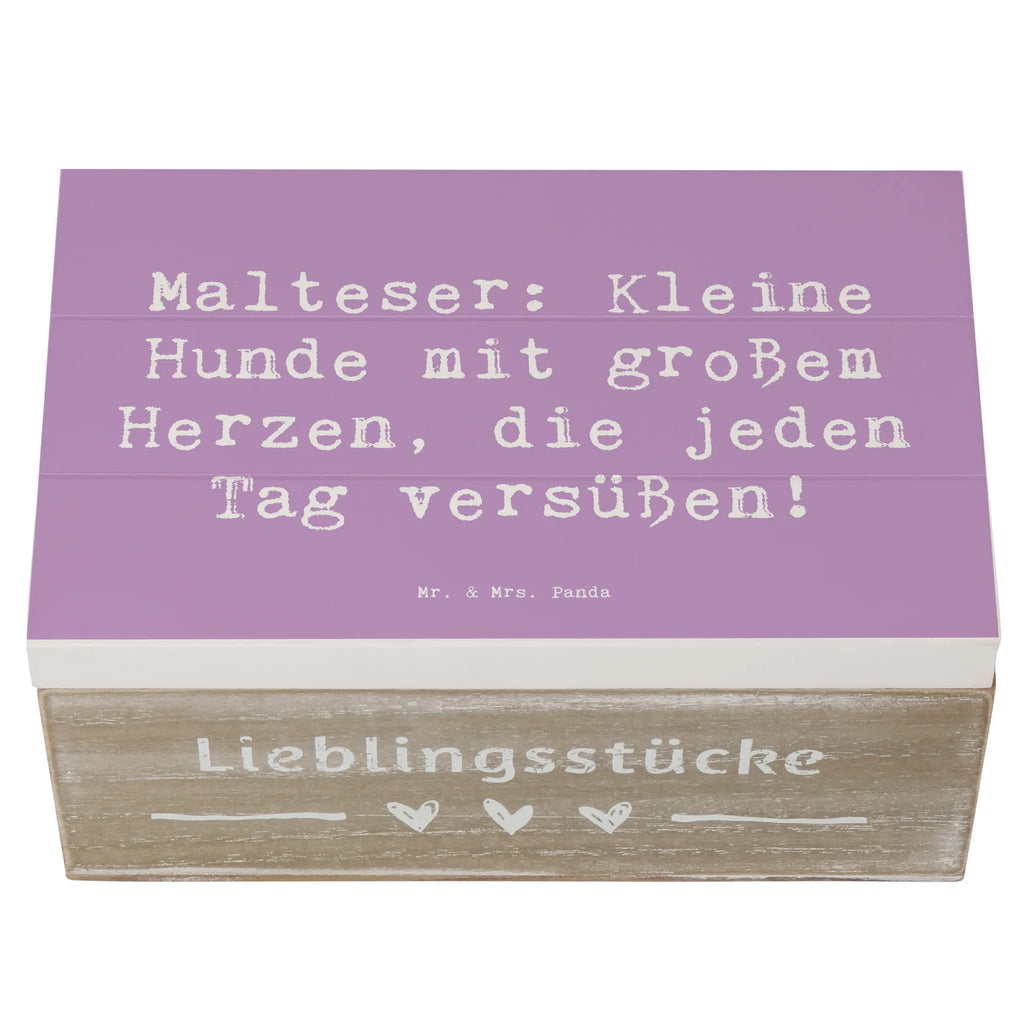 Holzkiste Spruch Malteser Herz Holzkiste, Kiste, Schatzkiste, Truhe, Schatulle, XXL, Erinnerungsbox, Erinnerungskiste, Dekokiste, Aufbewahrungsbox, Geschenkbox, Geschenkdose, Hund, Hunderasse, Rassehund, Hundebesitzer, Geschenk, Tierfreund, Schenken, Welpe