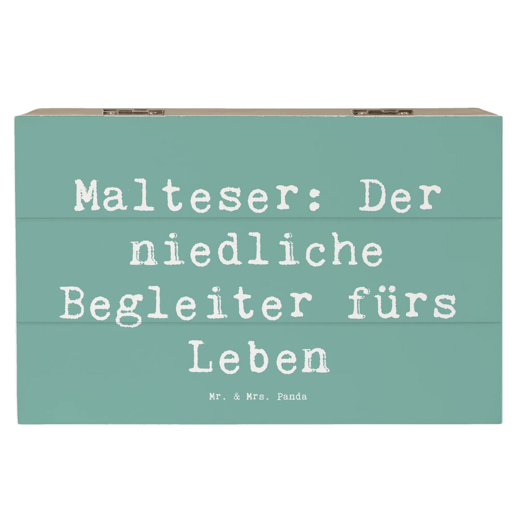 Holzkiste Spruch Malteser Begleiter Holzkiste, Kiste, Schatzkiste, Truhe, Schatulle, XXL, Erinnerungsbox, Erinnerungskiste, Dekokiste, Aufbewahrungsbox, Geschenkbox, Geschenkdose, Hund, Hunderasse, Rassehund, Hundebesitzer, Geschenk, Tierfreund, Schenken, Welpe