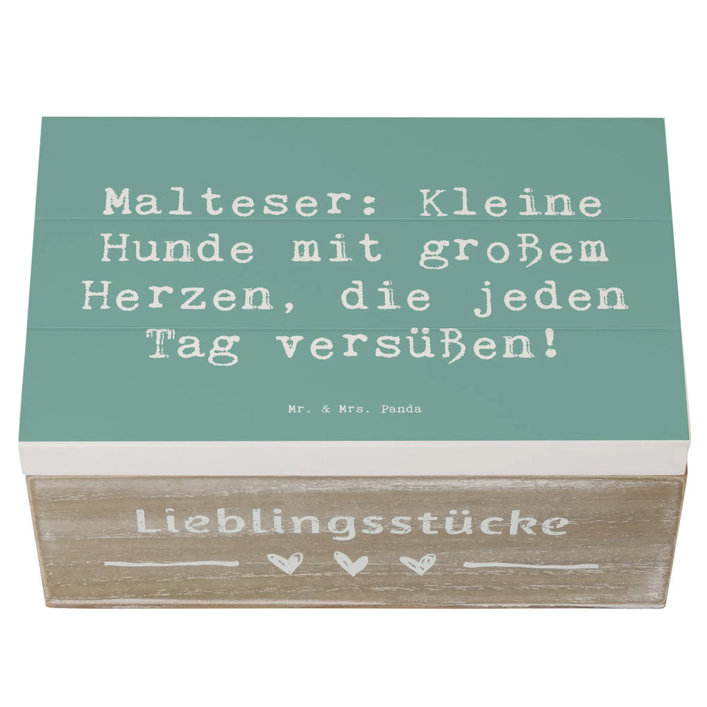 Holzkiste Spruch Malteser Herz Holzkiste, Kiste, Schatzkiste, Truhe, Schatulle, XXL, Erinnerungsbox, Erinnerungskiste, Dekokiste, Aufbewahrungsbox, Geschenkbox, Geschenkdose, Hund, Hunderasse, Rassehund, Hundebesitzer, Geschenk, Tierfreund, Schenken, Welpe