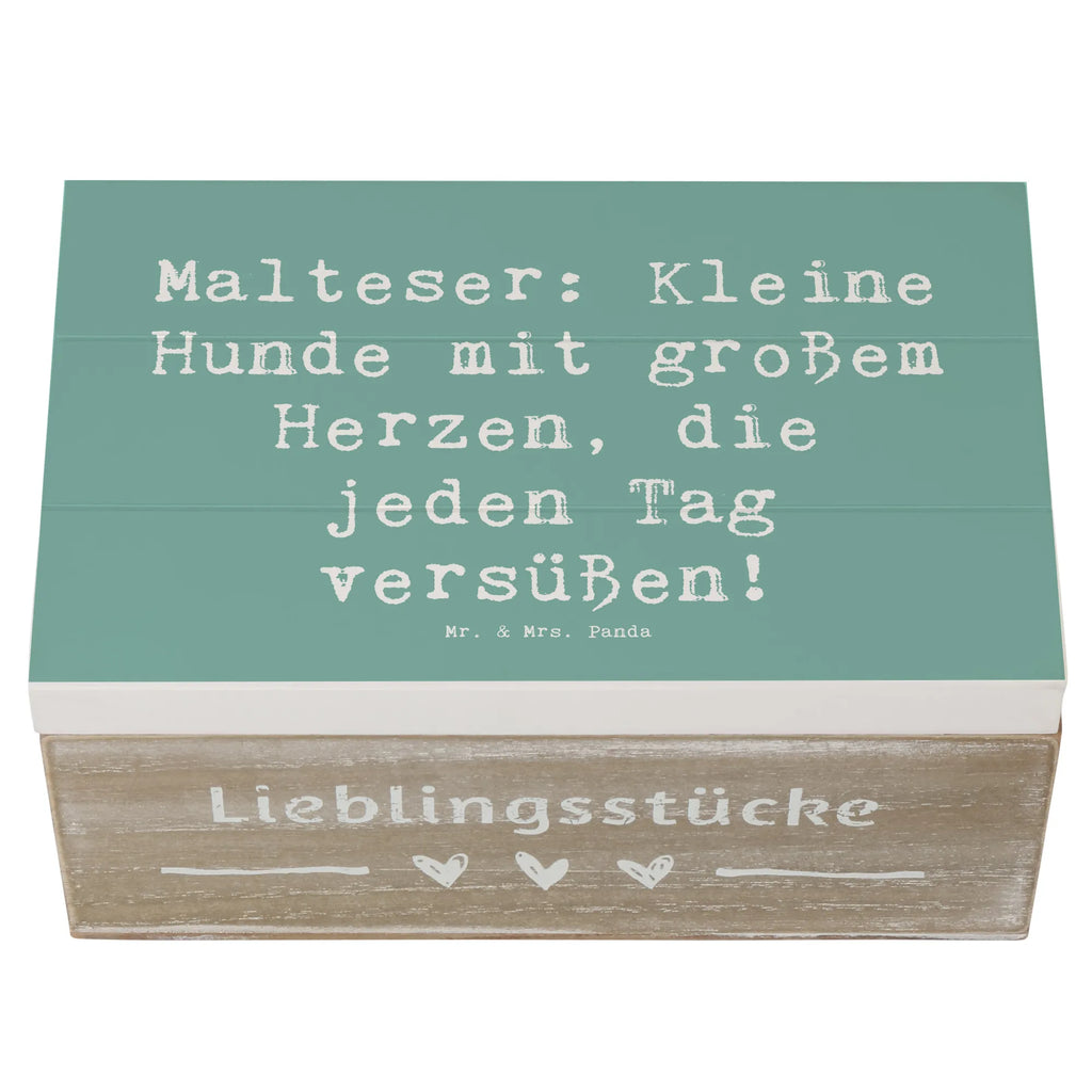 Holzkiste Spruch Malteser Herz Holzkiste, Kiste, Schatzkiste, Truhe, Schatulle, XXL, Erinnerungsbox, Erinnerungskiste, Dekokiste, Aufbewahrungsbox, Geschenkbox, Geschenkdose, Hund, Hunderasse, Rassehund, Hundebesitzer, Geschenk, Tierfreund, Schenken, Welpe