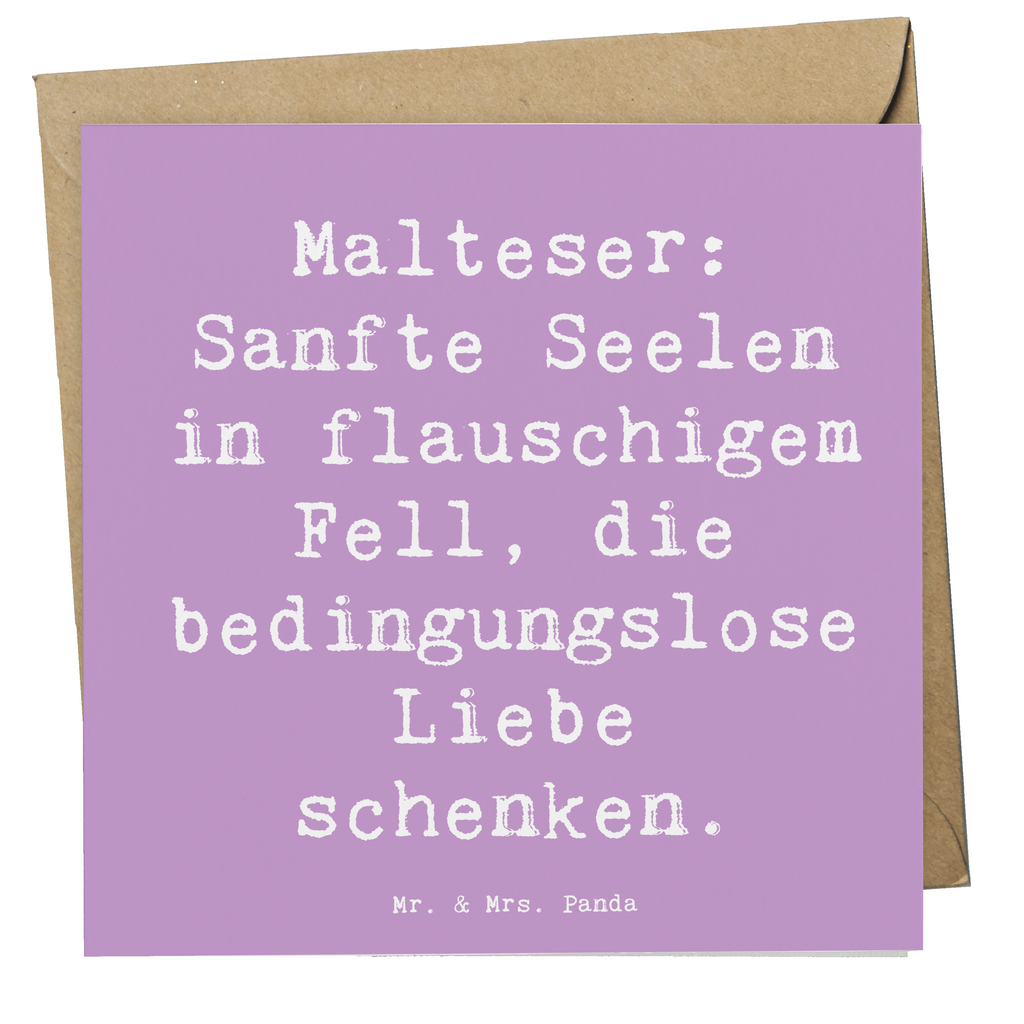 Deluxe Karte Spruch Malteser Liebe Karte, Grußkarte, Klappkarte, Einladungskarte, Glückwunschkarte, Hochzeitskarte, Geburtstagskarte, Hochwertige Grußkarte, Hochwertige Klappkarte, Hund, Hunderasse, Rassehund, Hundebesitzer, Geschenk, Tierfreund, Schenken, Welpe