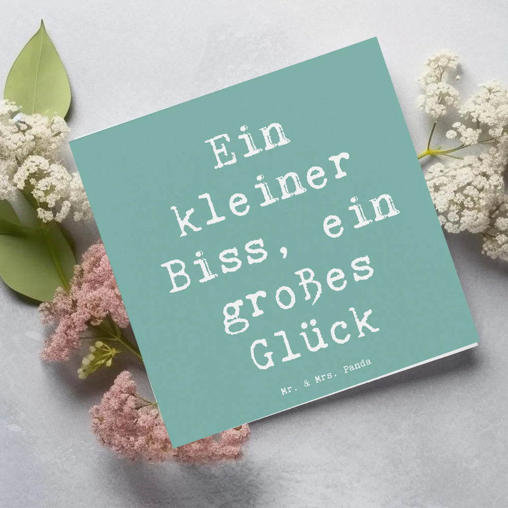 Deluxe Karte Spruch Malteser Glücks-Biss Karte, Grußkarte, Klappkarte, Einladungskarte, Glückwunschkarte, Hochzeitskarte, Geburtstagskarte, Hochwertige Grußkarte, Hochwertige Klappkarte, Hund, Hunderasse, Rassehund, Hundebesitzer, Geschenk, Tierfreund, Schenken, Welpe