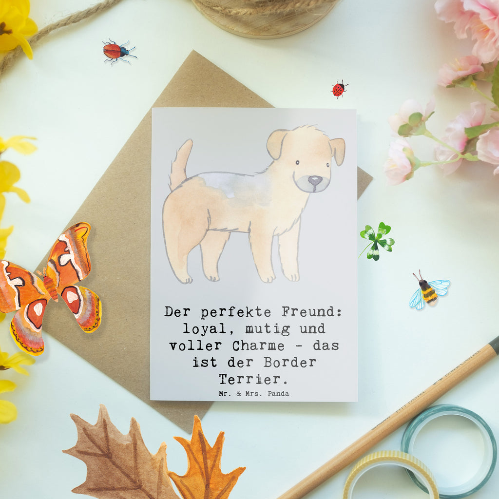 Grußkarte Border Terrier Freund Grußkarte, Klappkarte, Einladungskarte, Glückwunschkarte, Hochzeitskarte, Geburtstagskarte, Karte, Ansichtskarten, Hund, Hunderasse, Rassehund, Hundebesitzer, Geschenk, Tierfreund, Schenken, Welpe