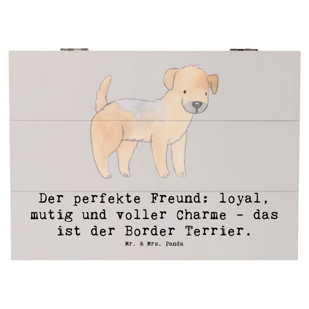 Holzkiste Border Terrier Freund Holzkiste, Kiste, Schatzkiste, Truhe, Schatulle, XXL, Erinnerungsbox, Erinnerungskiste, Dekokiste, Aufbewahrungsbox, Geschenkbox, Geschenkdose, Hund, Hunderasse, Rassehund, Hundebesitzer, Geschenk, Tierfreund, Schenken, Welpe