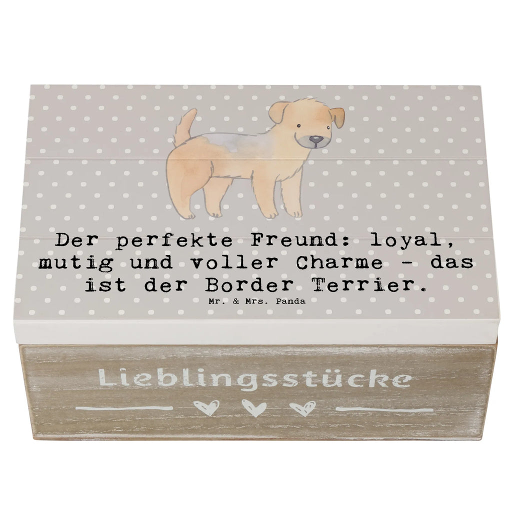 Holzkiste Border Terrier Freund Holzkiste, Kiste, Schatzkiste, Truhe, Schatulle, XXL, Erinnerungsbox, Erinnerungskiste, Dekokiste, Aufbewahrungsbox, Geschenkbox, Geschenkdose, Hund, Hunderasse, Rassehund, Hundebesitzer, Geschenk, Tierfreund, Schenken, Welpe