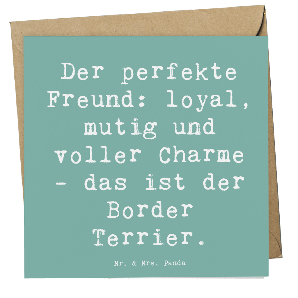 Deluxe Karte Spruch Border Terrier Freund Karte, Grußkarte, Klappkarte, Einladungskarte, Glückwunschkarte, Hochzeitskarte, Geburtstagskarte, Hochwertige Grußkarte, Hochwertige Klappkarte, Hund, Hunderasse, Rassehund, Hundebesitzer, Geschenk, Tierfreund, Schenken, Welpe