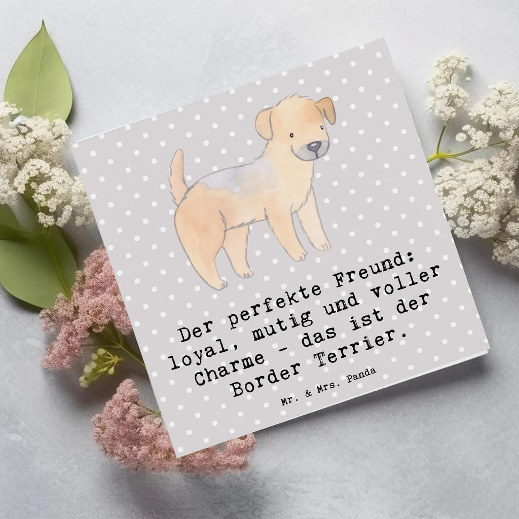 Deluxe Karte Border Terrier Freund Karte, Grußkarte, Klappkarte, Einladungskarte, Glückwunschkarte, Hochzeitskarte, Geburtstagskarte, Hochwertige Grußkarte, Hochwertige Klappkarte, Hund, Hunderasse, Rassehund, Hundebesitzer, Geschenk, Tierfreund, Schenken, Welpe