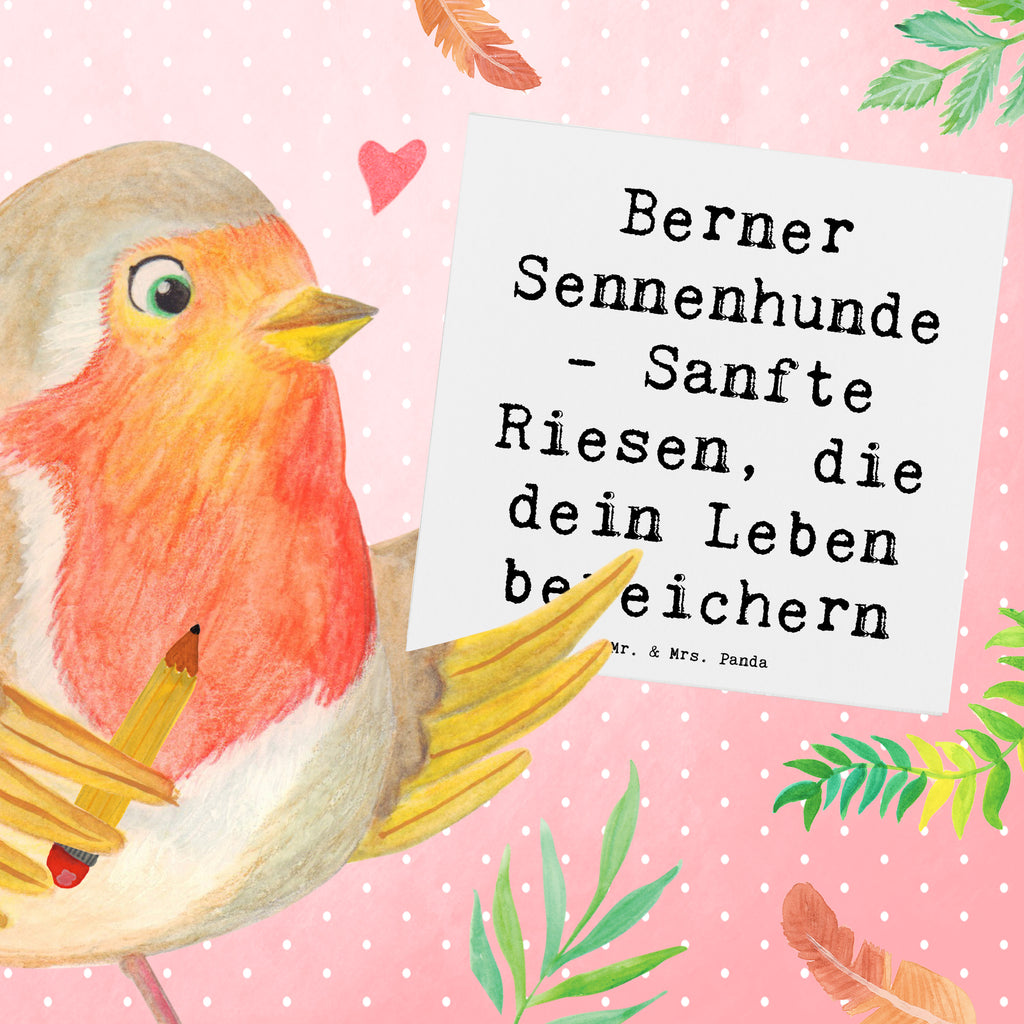 Deluxe Karte Spruch Berner Sennenhund Freude Karte, Grußkarte, Klappkarte, Einladungskarte, Glückwunschkarte, Hochzeitskarte, Geburtstagskarte, Hochwertige Grußkarte, Hochwertige Klappkarte, Hund, Hunderasse, Rassehund, Hundebesitzer, Geschenk, Tierfreund, Schenken, Welpe