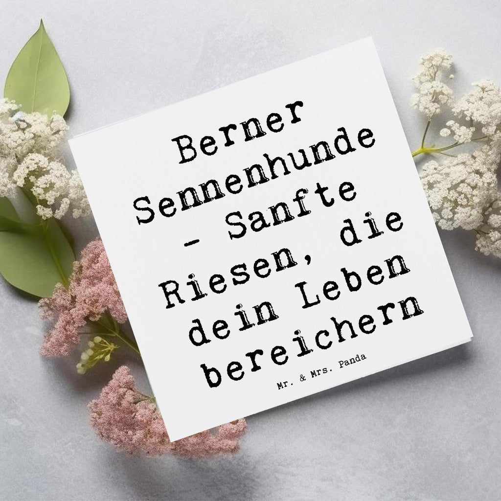 Deluxe Karte Spruch Berner Sennenhund Freude Karte, Grußkarte, Klappkarte, Einladungskarte, Glückwunschkarte, Hochzeitskarte, Geburtstagskarte, Hochwertige Grußkarte, Hochwertige Klappkarte, Hund, Hunderasse, Rassehund, Hundebesitzer, Geschenk, Tierfreund, Schenken, Welpe