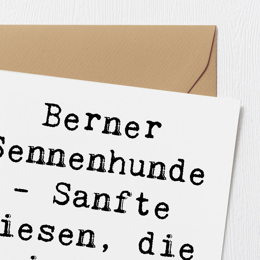 Deluxe Karte Spruch Berner Sennenhund Freude Karte, Grußkarte, Klappkarte, Einladungskarte, Glückwunschkarte, Hochzeitskarte, Geburtstagskarte, Hochwertige Grußkarte, Hochwertige Klappkarte, Hund, Hunderasse, Rassehund, Hundebesitzer, Geschenk, Tierfreund, Schenken, Welpe