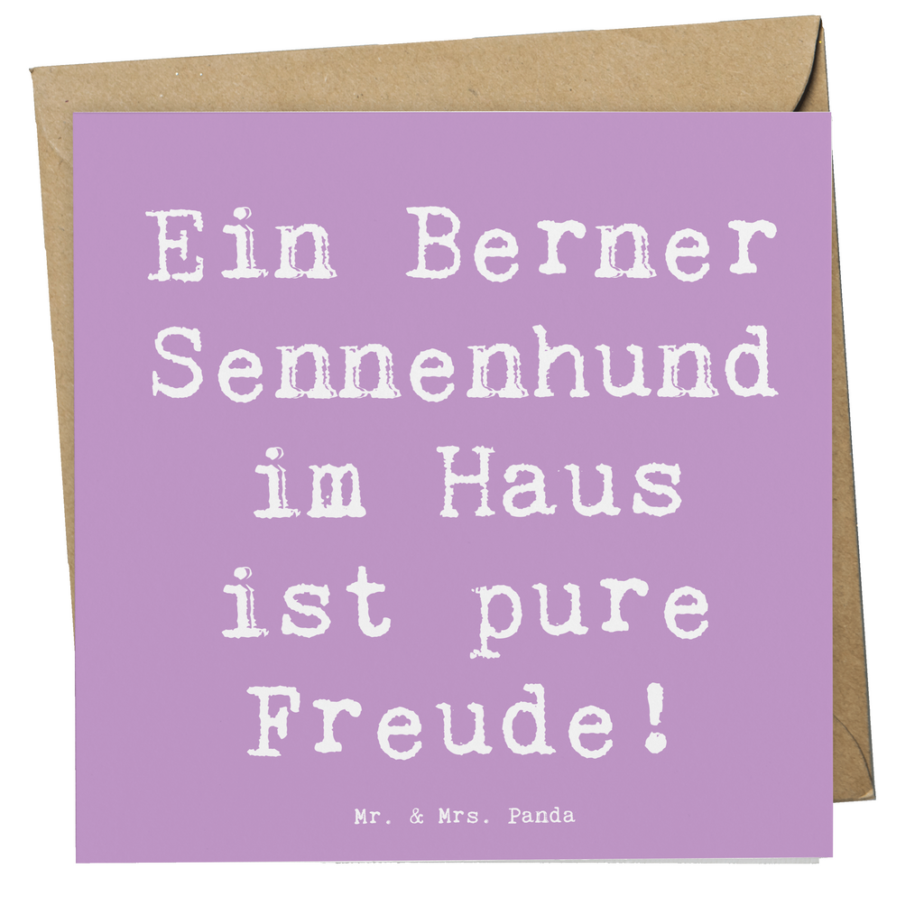 Deluxe Karte Spruch Berner Sennenhund Freude Karte, Grußkarte, Klappkarte, Einladungskarte, Glückwunschkarte, Hochzeitskarte, Geburtstagskarte, Hochwertige Grußkarte, Hochwertige Klappkarte, Hund, Hunderasse, Rassehund, Hundebesitzer, Geschenk, Tierfreund, Schenken, Welpe