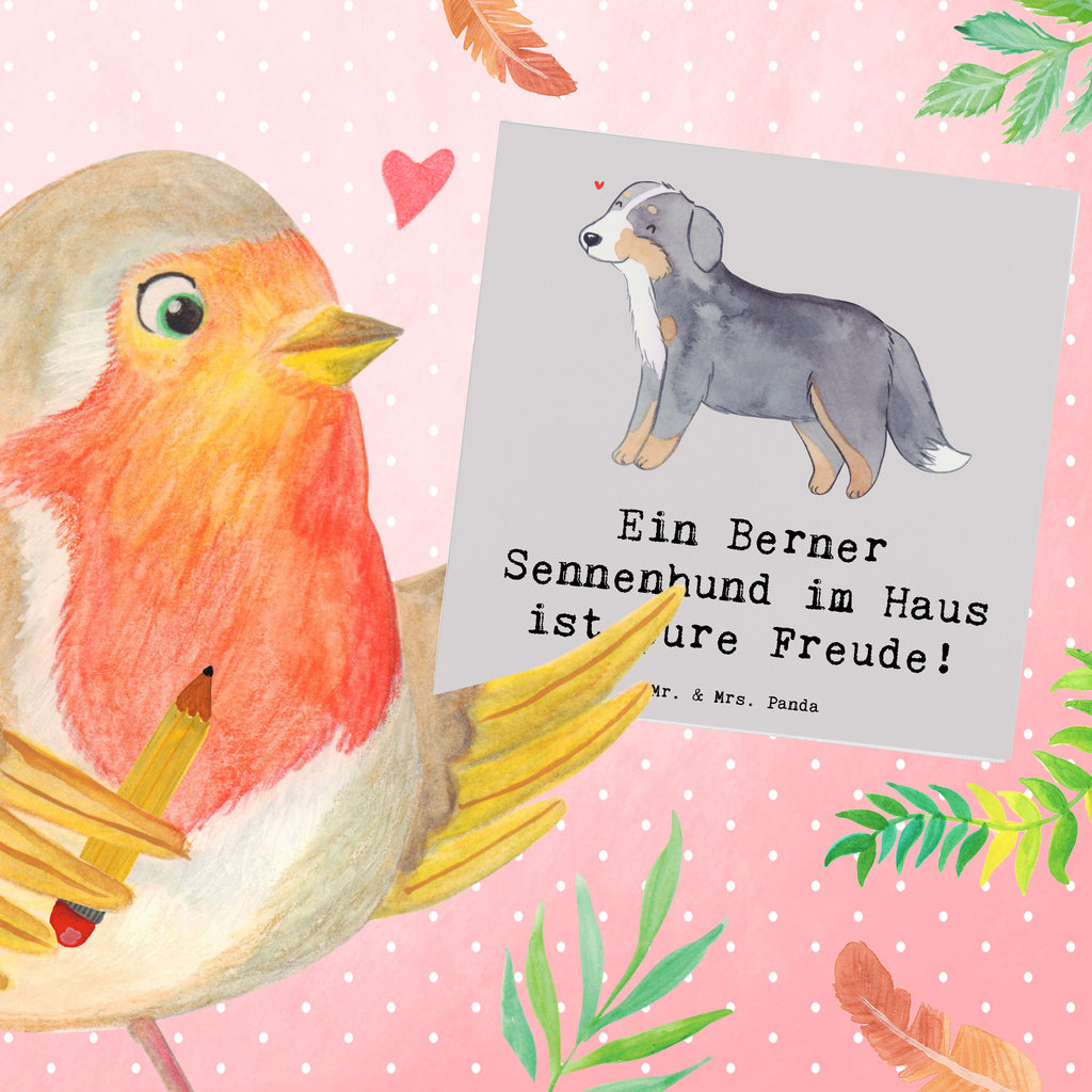 Deluxe Karte Berner Sennenhund Freude Karte, Grußkarte, Klappkarte, Einladungskarte, Glückwunschkarte, Hochzeitskarte, Geburtstagskarte, Hochwertige Grußkarte, Hochwertige Klappkarte, Hund, Hunderasse, Rassehund, Hundebesitzer, Geschenk, Tierfreund, Schenken, Welpe