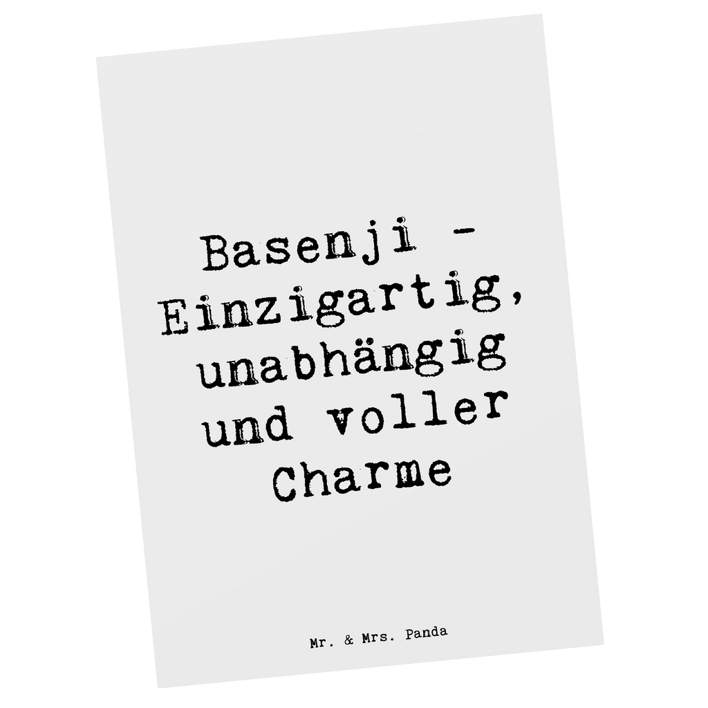 Postkarte Spruch Basenji Charme Postkarte, Karte, Geschenkkarte, Grußkarte, Einladung, Ansichtskarte, Geburtstagskarte, Einladungskarte, Dankeskarte, Ansichtskarten, Einladung Geburtstag, Einladungskarten Geburtstag, Hund, Hunderasse, Rassehund, Hundebesitzer, Geschenk, Tierfreund, Schenken, Welpe