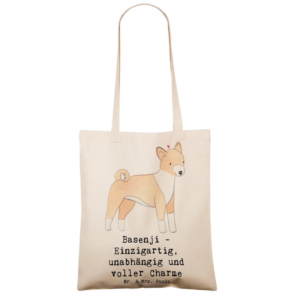 Tragetasche Basenji Charme Beuteltasche, Beutel, Einkaufstasche, Jutebeutel, Stoffbeutel, Tasche, Shopper, Umhängetasche, Strandtasche, Schultertasche, Stofftasche, Tragetasche, Badetasche, Jutetasche, Einkaufstüte, Laptoptasche, Hund, Hunderasse, Rassehund, Hundebesitzer, Geschenk, Tierfreund, Schenken, Welpe