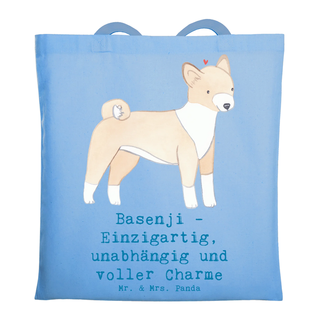 Tragetasche Basenji Charme Beuteltasche, Beutel, Einkaufstasche, Jutebeutel, Stoffbeutel, Tasche, Shopper, Umhängetasche, Strandtasche, Schultertasche, Stofftasche, Tragetasche, Badetasche, Jutetasche, Einkaufstüte, Laptoptasche, Hund, Hunderasse, Rassehund, Hundebesitzer, Geschenk, Tierfreund, Schenken, Welpe