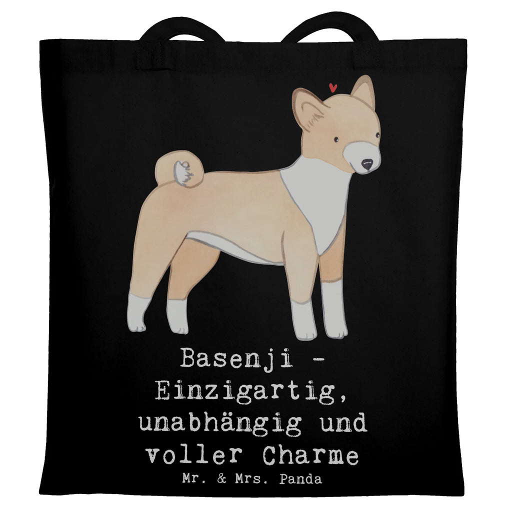 Tragetasche Basenji Charme Beuteltasche, Beutel, Einkaufstasche, Jutebeutel, Stoffbeutel, Tasche, Shopper, Umhängetasche, Strandtasche, Schultertasche, Stofftasche, Tragetasche, Badetasche, Jutetasche, Einkaufstüte, Laptoptasche, Hund, Hunderasse, Rassehund, Hundebesitzer, Geschenk, Tierfreund, Schenken, Welpe