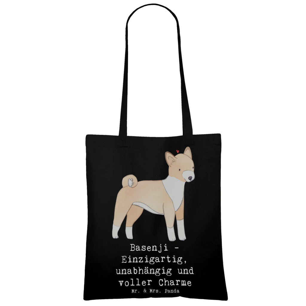 Tragetasche Basenji Charme Beuteltasche, Beutel, Einkaufstasche, Jutebeutel, Stoffbeutel, Tasche, Shopper, Umhängetasche, Strandtasche, Schultertasche, Stofftasche, Tragetasche, Badetasche, Jutetasche, Einkaufstüte, Laptoptasche, Hund, Hunderasse, Rassehund, Hundebesitzer, Geschenk, Tierfreund, Schenken, Welpe