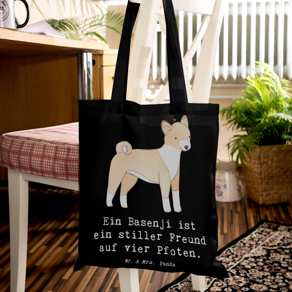 Tragetasche Basenji Freund Beuteltasche, Beutel, Einkaufstasche, Jutebeutel, Stoffbeutel, Tasche, Shopper, Umhängetasche, Strandtasche, Schultertasche, Stofftasche, Tragetasche, Badetasche, Jutetasche, Einkaufstüte, Laptoptasche, Hund, Hunderasse, Rassehund, Hundebesitzer, Geschenk, Tierfreund, Schenken, Welpe