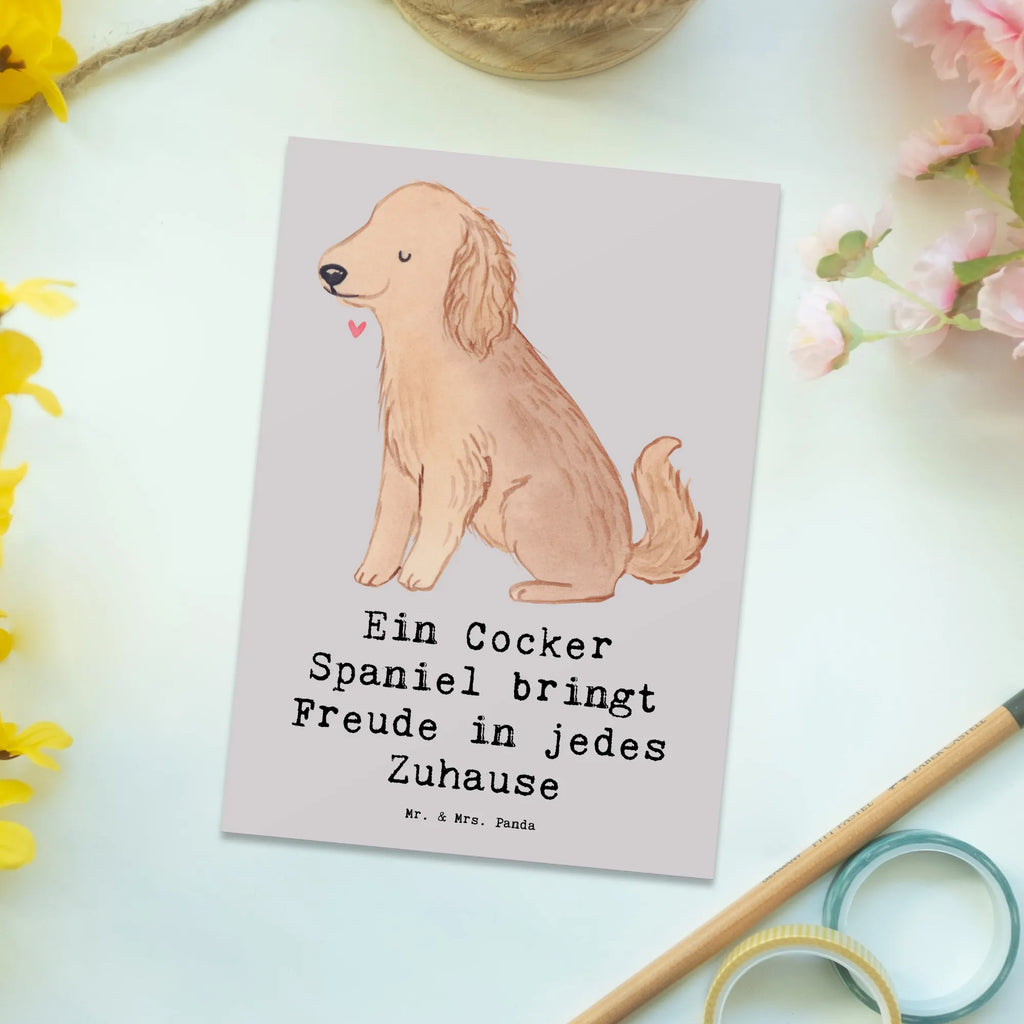 Postkarte Cocker Spaniel Freude Postkarte, Karte, Geschenkkarte, Grußkarte, Einladung, Ansichtskarte, Geburtstagskarte, Einladungskarte, Dankeskarte, Ansichtskarten, Einladung Geburtstag, Einladungskarten Geburtstag, Hund, Hunderasse, Rassehund, Hundebesitzer, Geschenk, Tierfreund, Schenken, Welpe