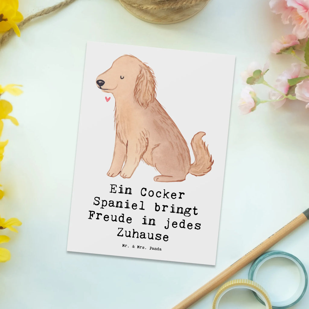 Postkarte Cocker Spaniel Freude Postkarte, Karte, Geschenkkarte, Grußkarte, Einladung, Ansichtskarte, Geburtstagskarte, Einladungskarte, Dankeskarte, Ansichtskarten, Einladung Geburtstag, Einladungskarten Geburtstag, Hund, Hunderasse, Rassehund, Hundebesitzer, Geschenk, Tierfreund, Schenken, Welpe